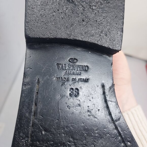 VALENTINO GARAVANI ROMAN STUD BLACK LEATHER LOAFER - Picture 11 of 13